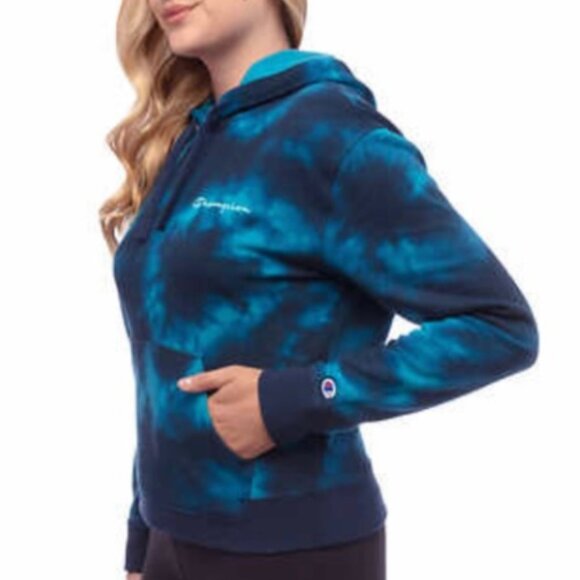 Champion tie-dye blue hoodie extra-large - Picture 4 of 12